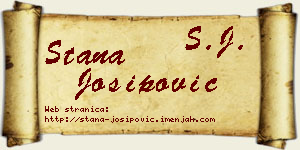 Stana Josipović vizit kartica